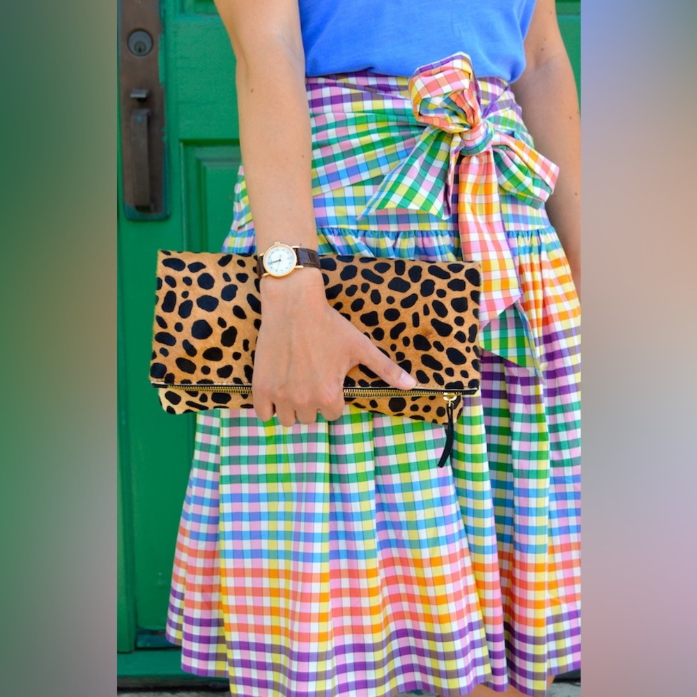 J Crew Tie Front Rainbow‎ Skirt - Picture 7 of 14